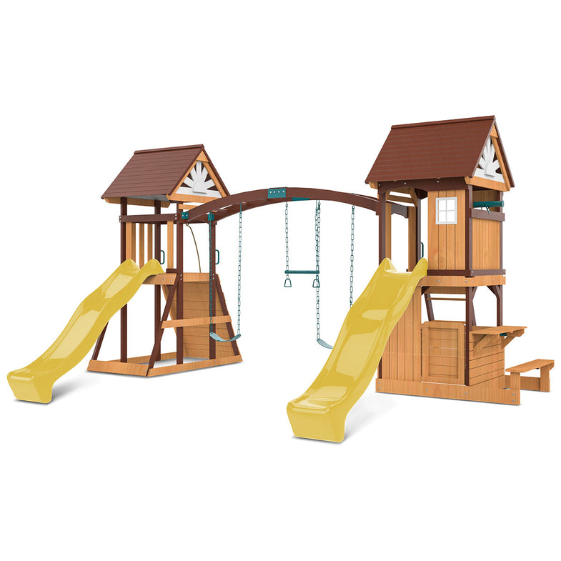 Armadale Swing Set & Play Centre with Two 2.2m Slide (Yellow)