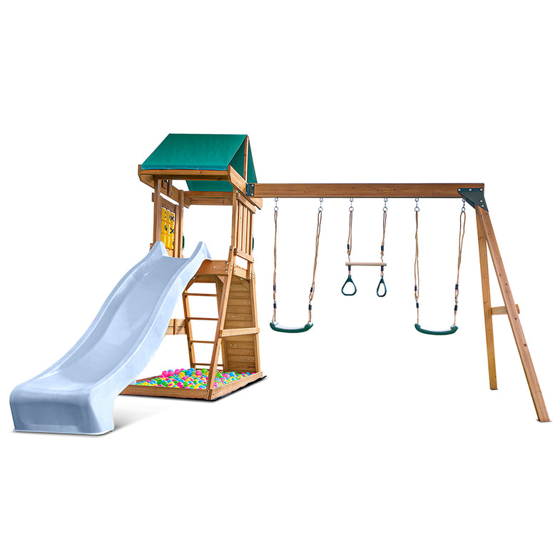 Birmingham Swing Set & Play Centre with 2.2m Slide (Pastel Blue)
