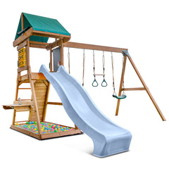 Birmingham Swing Set & Play Centre with 2.2m Slide (Pastel Blue)