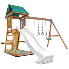 Birmingham Swing Set & Play Centre with 2.2m Slide (White)
