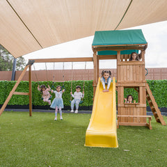 Carindale Swing Set & Play Centre with 2.2m Slide (Yellow)