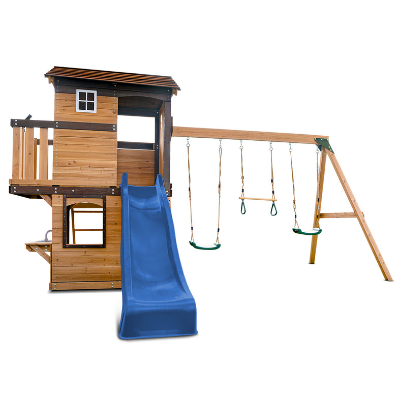 Darlington Swing Set & Play Centre with 2.2m Slide (Blue)