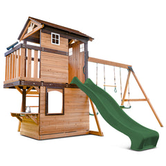 Darlington Swing Set & Play Centre with 2.2m Slide (Green)