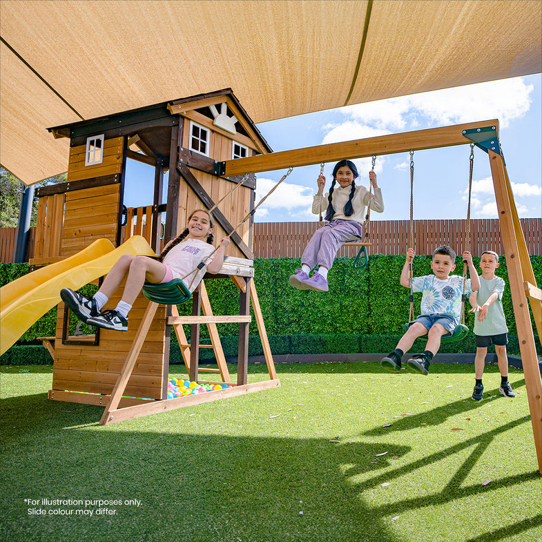 Darlington Swing Set & Play Centre with 2.2m Slide (Green)