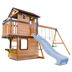 Darlington Swing Set & Play Centre with 2.2m Slide (Pastel Blue)