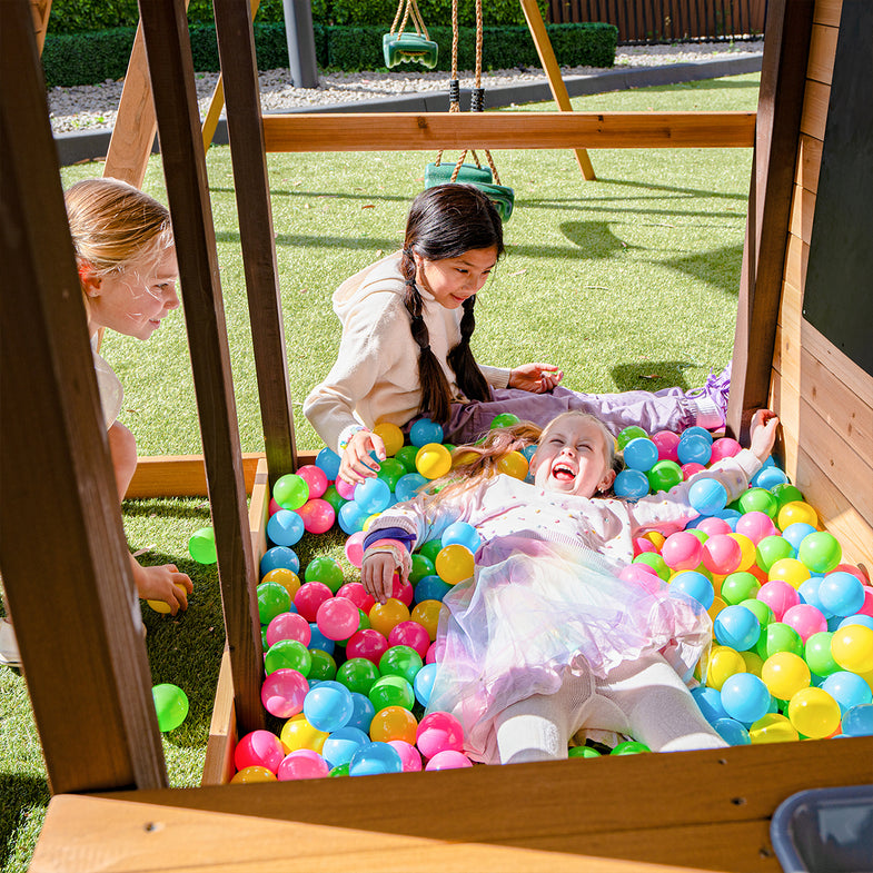 Darlington Swing Set & Play Centre with 2.2m Slide (Pastel Blue)