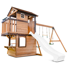 Darlington Swing Set & Play Centre with 2.2m Slide (White)