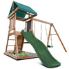 Greenvale Swing Set & Play Centre with 1.8m Slide (Green)