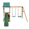 Greenvale Swing Set & Play Centre with 1.8m Slide (Green)