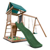 Greenvale Swing Set & Play Centre with 1.8m Slide (Green)