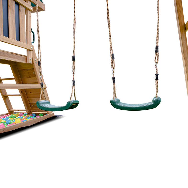 Greenvale Swing Set & Play Centre with 1.8m Slide (Green)