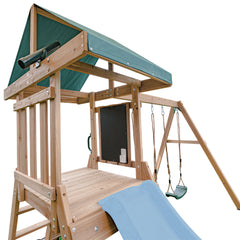 Greenvale Swing Set & Play Centre with 1.8m Slide (Pastel Blue)