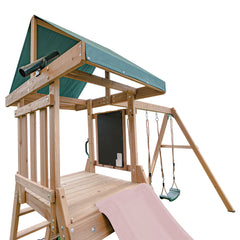 Greenvale Swing Set & Play Centre with 1.8m Slide (Pastel Pink)