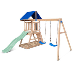 Hazelbrook Swing Set & Play Centre with 1.8m Slide (Pastel Green)