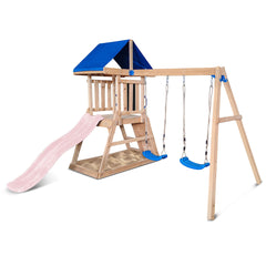 Hazelbrook Swing Set & Play Centre with 1.8m Slide (Pastel Pink)