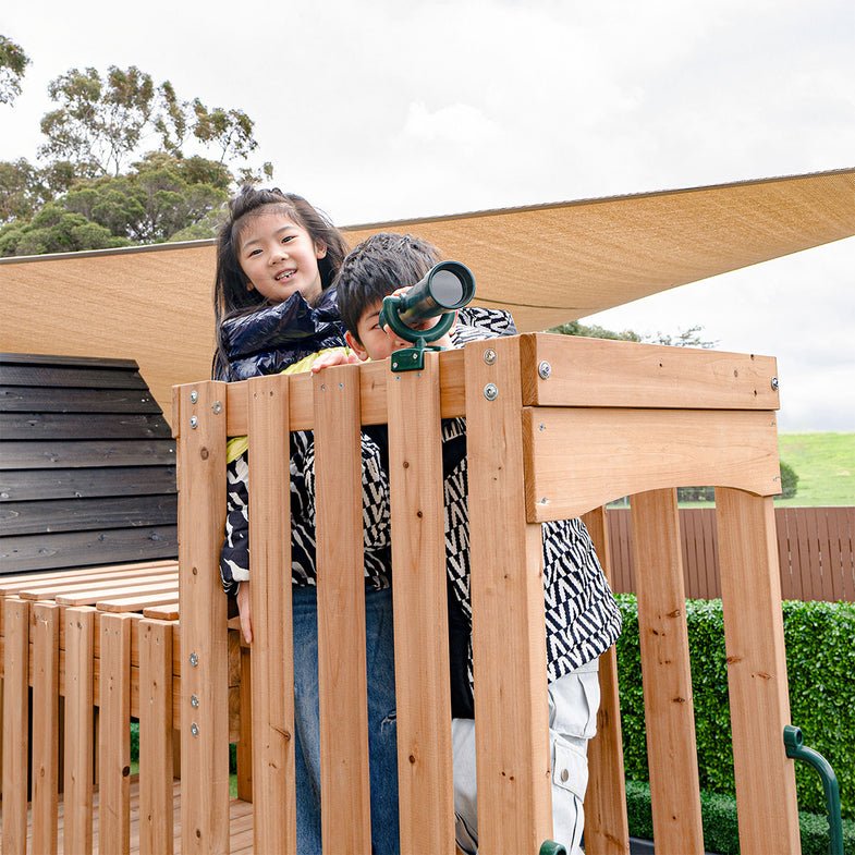 Kensington Swing Set, Monkey Bars & Play Centre with 2.2m Slide (White)