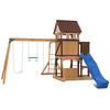 Meer Brook Swing Set, Monkey Bars & Play Centre with 2.2m Slide (Blue)