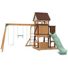 Meer Brook Swing Set, Monkey Bars & Play Centre with 2.2m Slide (Pastel Green)