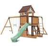 Meer Brook Swing Set, Monkey Bars & Play Centre with 2.2m Slide (Pastel Green)