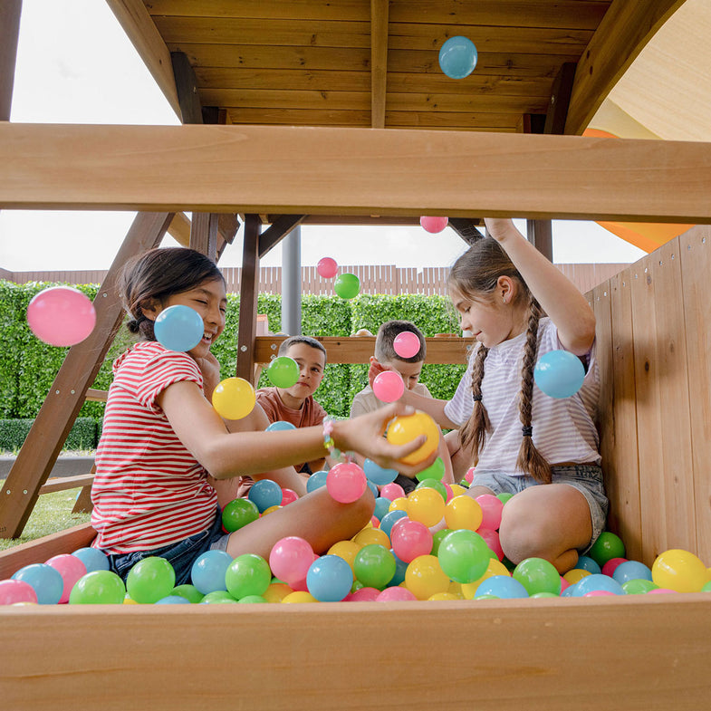 Meer Brook Swing Set, Monkey Bars & Play Centre with 2.2m Slide (Pastel Green)