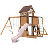 Meer Brook Swing Set, Monkey Bars & Play Centre with 2.2m Slide (Pastel Pink)
