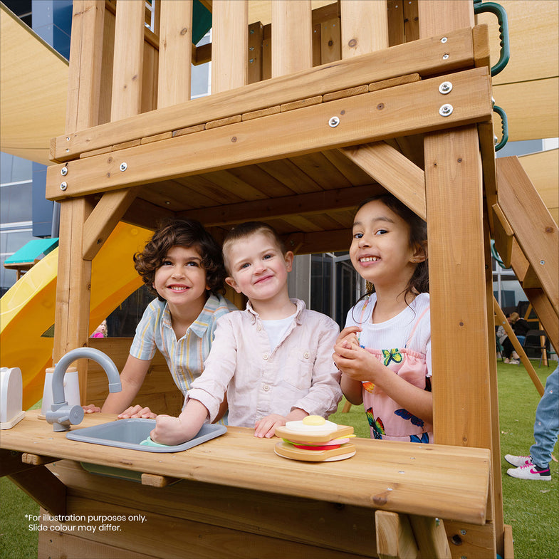 Montrose Swing Set & Play Centre with 2.2m Slide (Green)