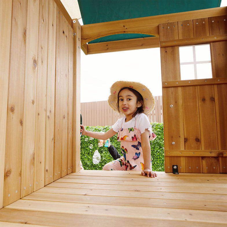 Montrose Swing Set & Play Centre with 2.2m Slide (Green)