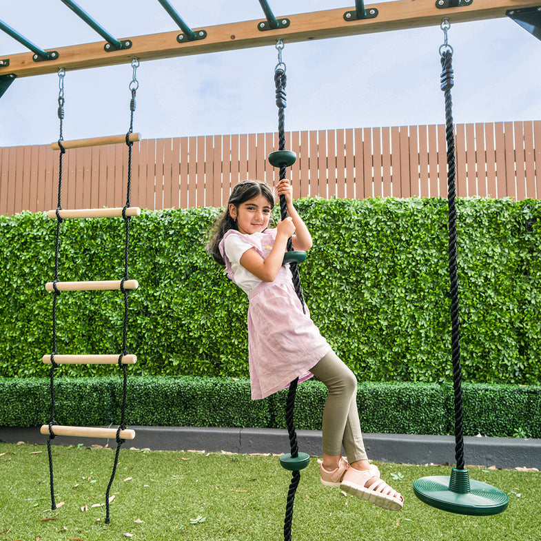 Orangutan Monkey Bars Jungle Gym Climbing Frame with 2.2m Slide (Blue)