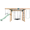 Orangutan Monkey Bars Jungle Gym Climbing Frame with 2.2m Slide (Pastel Green)