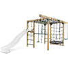 Orangutan Monkey Bars Jungle Gym Climbing Frame with 2.2m Slide (White)