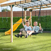 Orangutan Monkey Bars Jungle Gym Climbing Frame with 2.2m Slide (White)