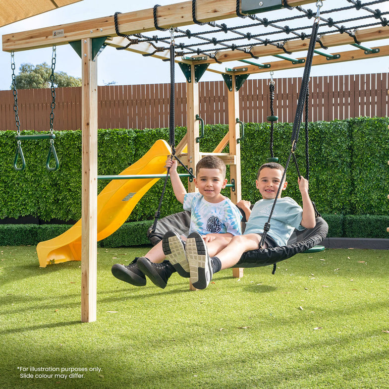 Orangutan Monkey Bars Jungle Gym Climbing Frame with 2.2m Slide (White)