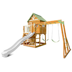 Riversdale Play Centre with 2.2m Slide (Pastel White)