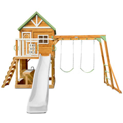Riversdale Play Centre with 2.2m Slide (Pastel White)