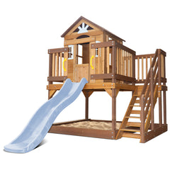 Silverton Cubby House with 1.8m Slide (Pastel Blue)
