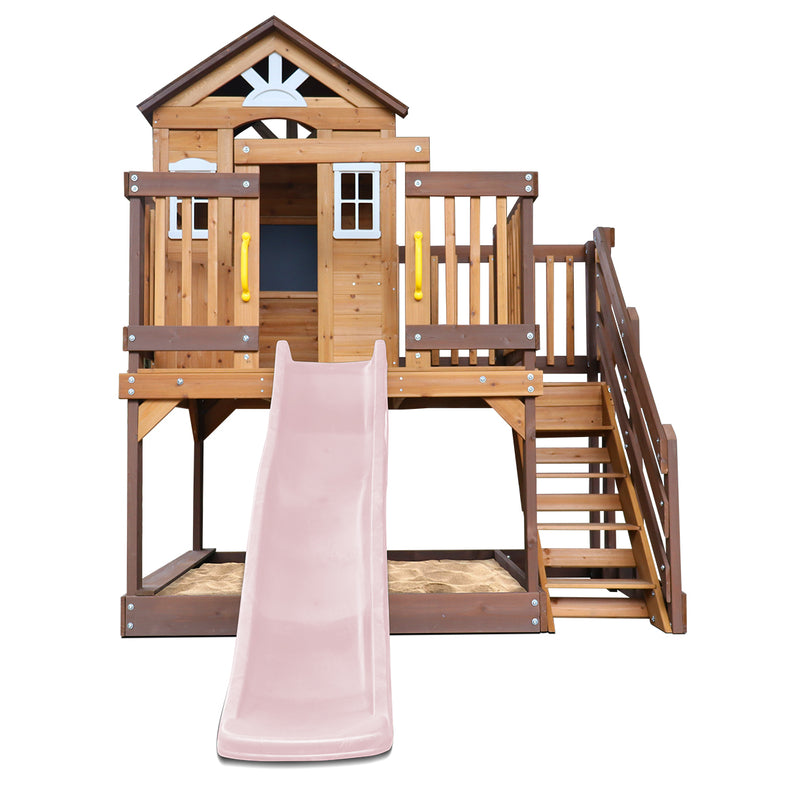 Silverton Cubby House with 1.8m Slide (Pastel Pink)