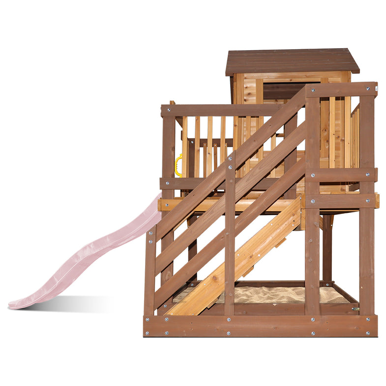 Silverton Cubby House with 1.8m Slide (Pastel Pink)