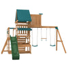 Walton Swing Set, Monkey Bars & Play Centre with 2.2m Slide (Green)