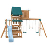 Walton Swing Set, Monkey Bars & Play Centre with 2.2m Slide (Pastel Blue)