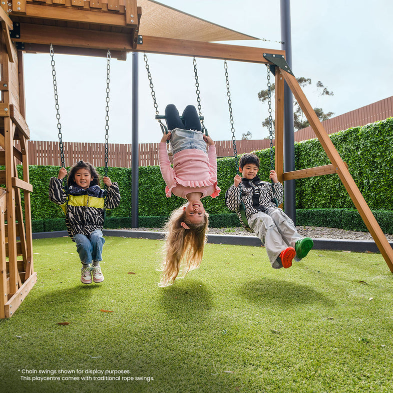 Walton Swing Set, Monkey Bars & Play Centre with 2.2m Slide (Yellow)