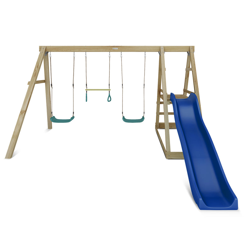 Winston 4-Station Timber Swing Set with Slide