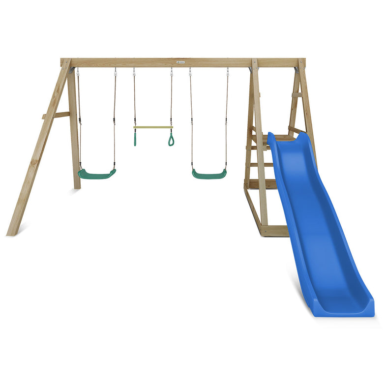 Winston Swing Set with Climb & 1.8m Slide (Blue)