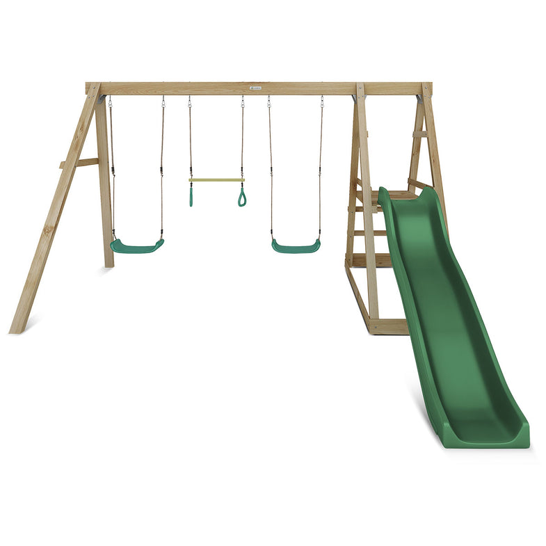 Winston Swing Set with Climb & 1.8m Slide (Green)
