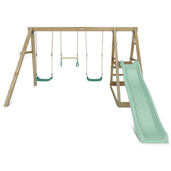 Winston Swing Set with Climb & 1.8m Slide (Pastel Green)