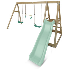 Winston Swing Set with Climb & 1.8m Slide (Pastel Green)