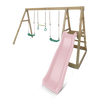 Winston Swing Set with Climb & 1.8m Slide (Pastel Pink)