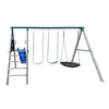Europa Commercial Steel Swing Set with Blue Slide