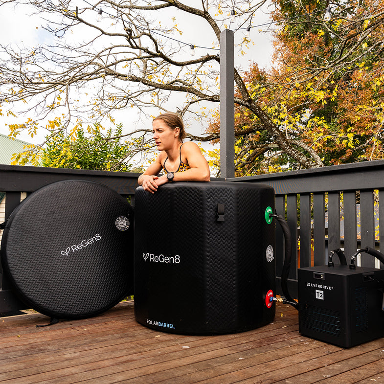 PolarBarrel Cold Plunge Ice Bath with T2 Chiller Unit