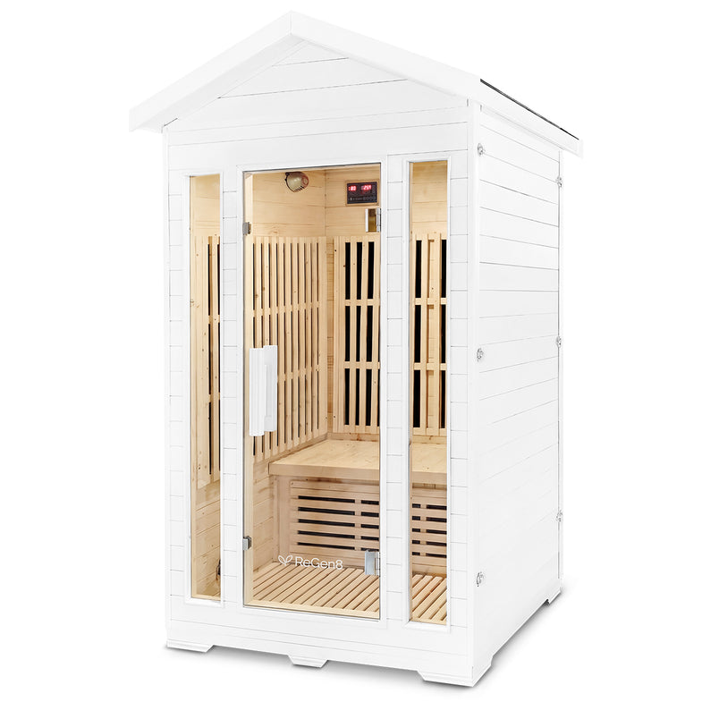 Duo Outdoor – 2 Person Infrared Sauna (White)