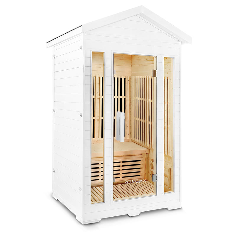 Duo Outdoor – 2 Person Infrared Sauna (White)